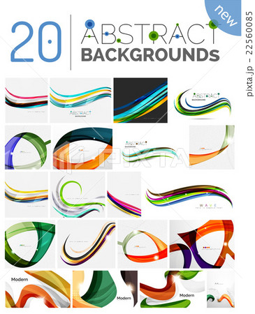 Collection of wave abstract backgrounds Collection of wave abstract backgrounds 22560085
