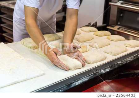 Baker working with dough Baker working with dough 22564403