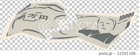 破れた1万円 22565106