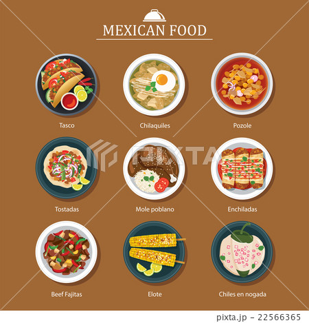 set of mexican food flat design set of mexican food flat design 22566365