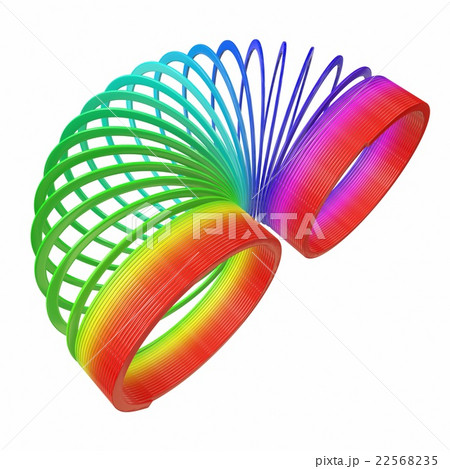 Rainbow spiral spring. 3d illustration 22568235