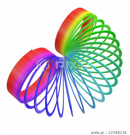 Rainbow spiral spring. 3d illustration 22568236