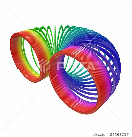 Rainbow spiral spring. 3d illustration 22568237