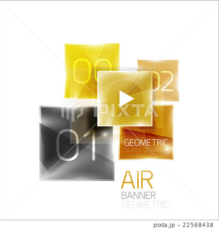 Multicolored squares with sample text 22568438