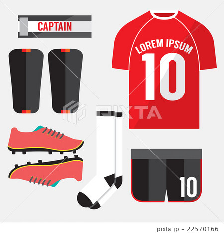 Top View Football Player Gears Vector Illustration Top View Football Player Gears Vector Illustration 22570166