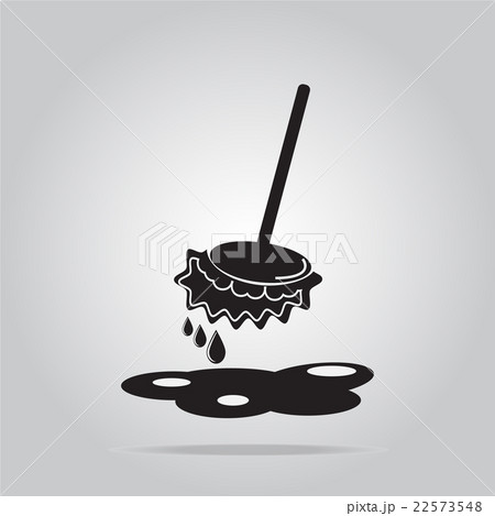 Mop icon sign, wet floor cleaner concept Mop icon sign, wet floor cleaner concept 22573548