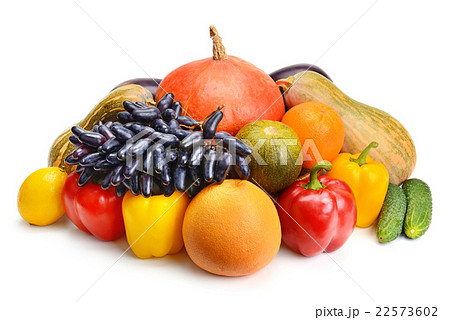 fruit and vegetable isolated on white background fruit and vegetable isolated on white background 22573602