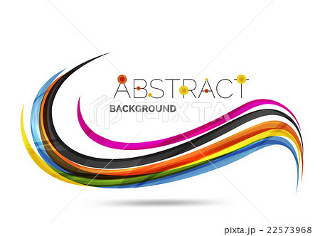 Colorful stripes wave composition, business 22573968