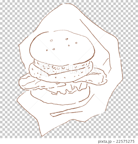 食べ物のイラスト ハンバーガー のイラスト素材