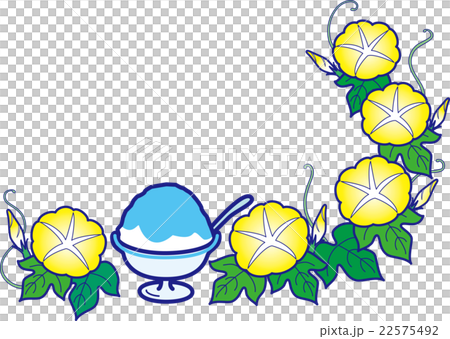 牽牛花和刨冰夏天甜點 22575492