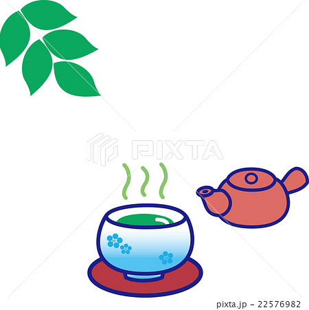 お茶 新茶のイラスト素材