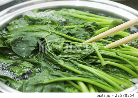 ほうれん草を茹でる 22578554