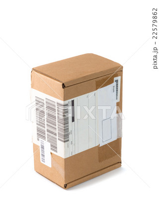 Corrugated cardboard box package isolated Corrugated cardboard box package isolated 22579862