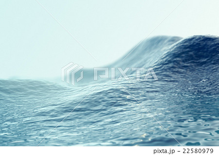 Sea, ocean wave close up with focus effects. 3d 22580979