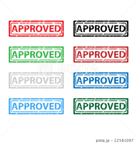 Approval stamp set of ink color 22581097
