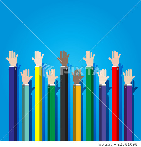 businessman hand show hand up 22581098