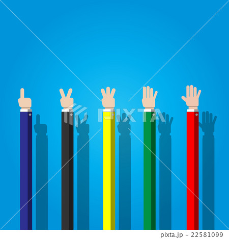 businessman counting hand sign from one to five 22581099