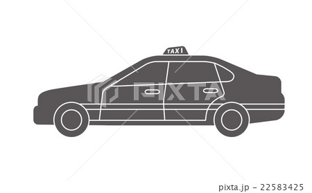 タクシー_モノトーン 22583425