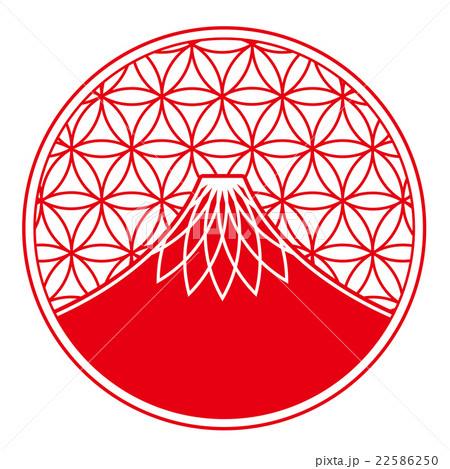 日の丸と富士山のイラスト素材