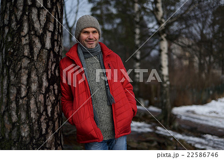 Man in winter clothes outdoors Man in winter clothes outdoors 22586746
