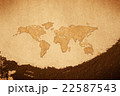 Abstract Coffee powder on Earth map painted paper 22587543