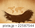 Abstract Coffee powder on Earth map painted paper 22587544