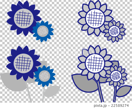 向日葵夏天花靛藍 22589274