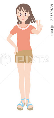 女性ピース 22589839