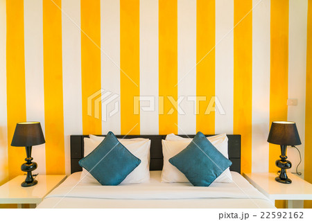 Comfortable pillows and bed 22592162