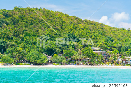 Tropical island with beach 22592163