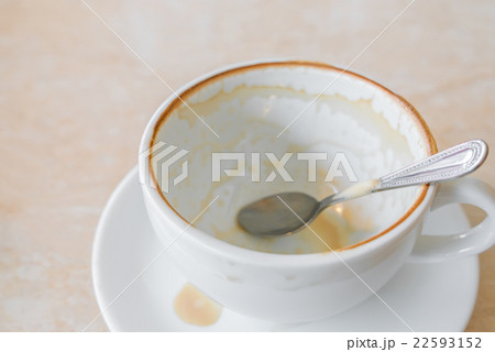 Empty cup of coffee on table 22593152