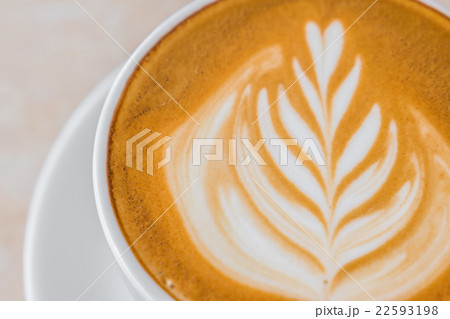 Latte Coffee art on the table Latte Coffee art on the table 22593198
