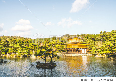 Kinkakuji Temple " The Golden Pavilion" in Kyoto, Japan ( Filtered image processed vintage effect. ) Kinkakuji Temple " The Golden Pavilion" in Kyoto, Japan ( Filtered image processed vintage effect. ) 22593648