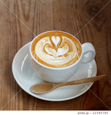 A cup of coffee latte A cup of coffee latte 22595705