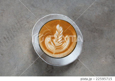 A cup of coffee latte A cup of coffee latte 22595715