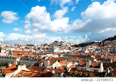 リスボン街並み ポルトガル リスボンの写真素材