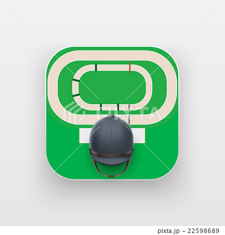 Square icon of horse hippodrome sport 22598689