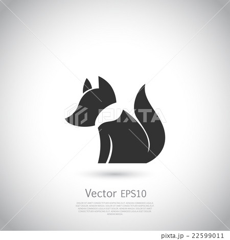 Stylized fox icon vector 22599011