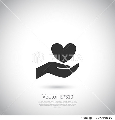 Hand holding heart symbol, sign, icon, logo Hand holding heart symbol, sign, icon, logo 22599035