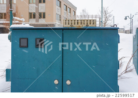 Heater on roadside of Otaru on New Year day 22599517