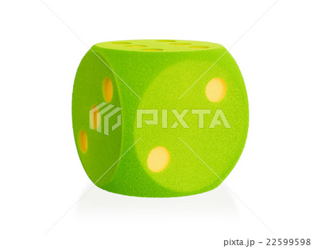 Large green foam die isolated - 2 22599598