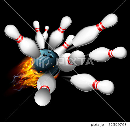 Bowling Strike Conceptのイラスト素材