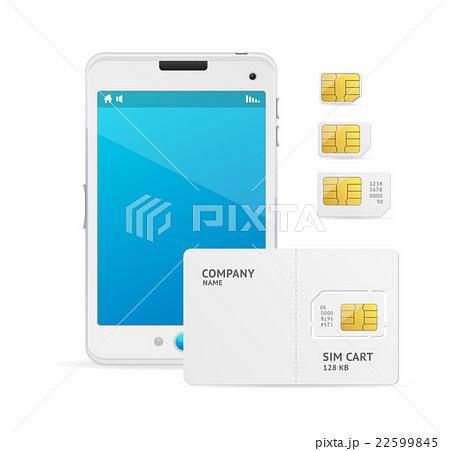 Phone Sim Card Template. Vector 22599845