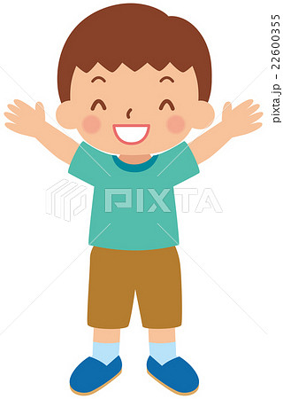 ばんざいする子供 22600355