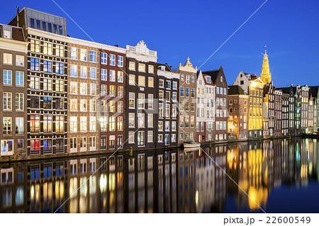 houses of Amsterdam in night,Netherlands 22600549