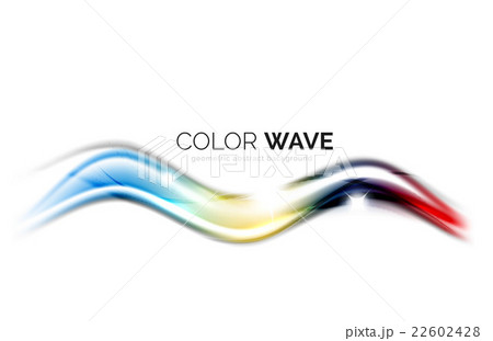 Glossy wave isolated on white background  22602428