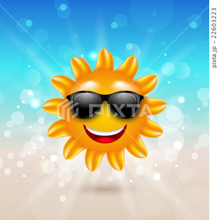 Abstract Hello Summer Background with Cheerful 22603223