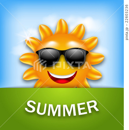 Cool Happy Summer Sun in Sunglasses 22603236
