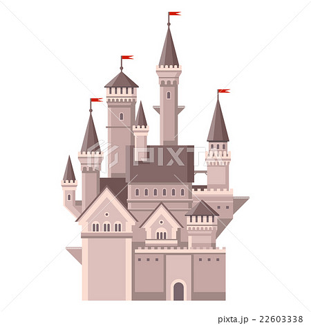 Castle. Magic Fairy Tale Building with Red Flags 22603338