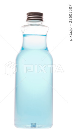 Bottle with a blue liquid Bottle with a blue liquid 22603507